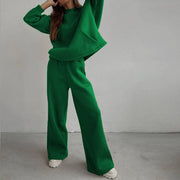 Casual  Hooded Straight-leg Pants Two-pieces Tracksuit