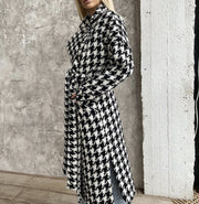 Autumn And Retro Winter Elegant Houndstooth Plaid Coat