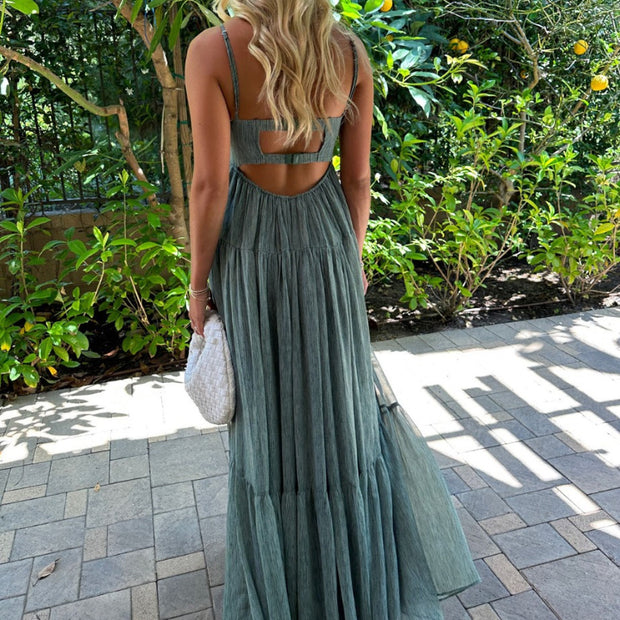 Green Garden Maxi Dress