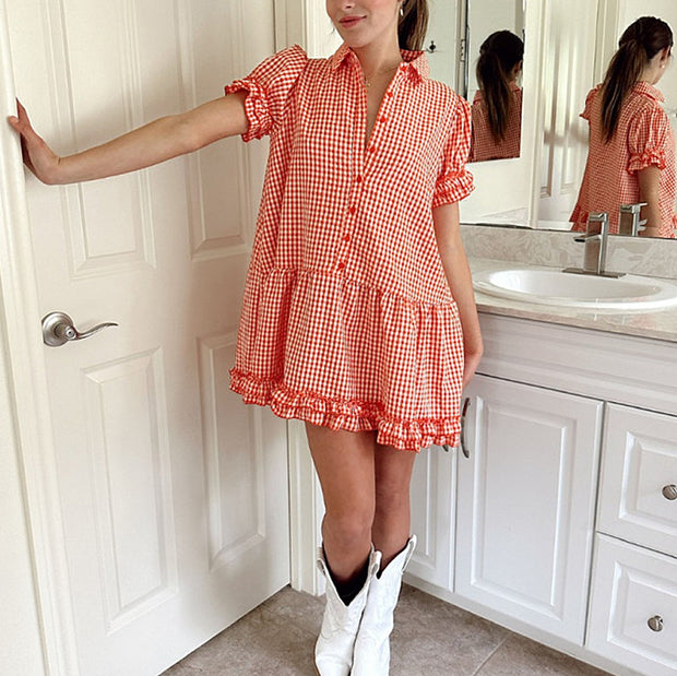 Picnic Check Mini Dress