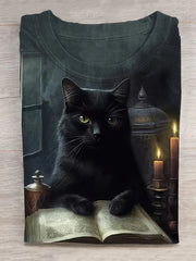 Unisex Black Cat Halloween T-Shirt