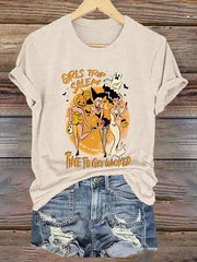 Women's Girl's Trip Salem Time To Get Wicked Halloween Casual Tee
