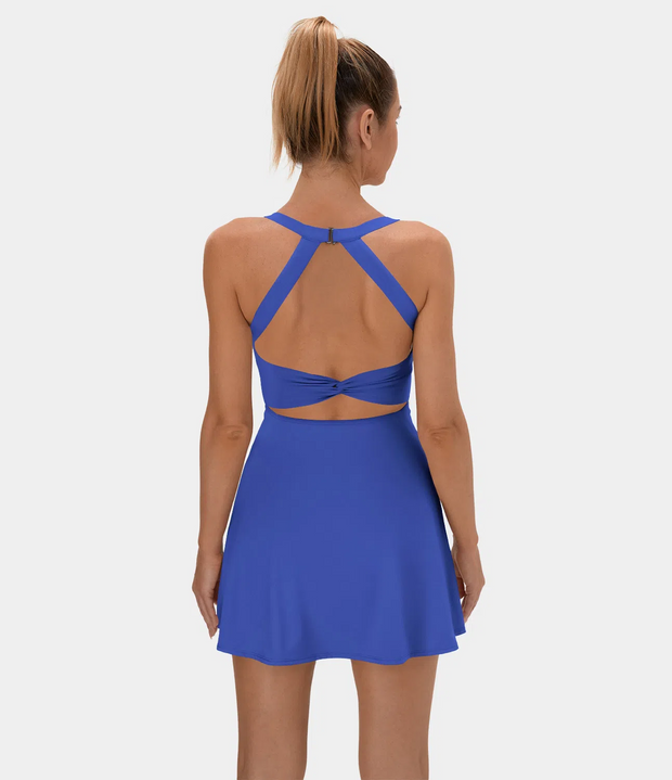 Backless Crisscross Active Dress-Easy Peezy Edition