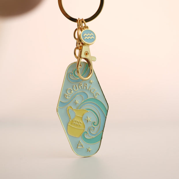 🔮Vintage Illustrated Zodiac Keychain