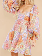 Multi printing dress
