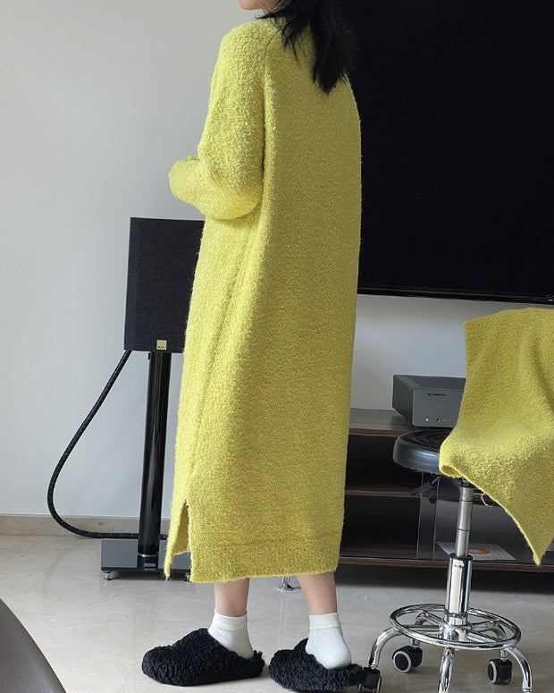 New Winter Slouchy Wool Loop Loose Warm Sweater Dress