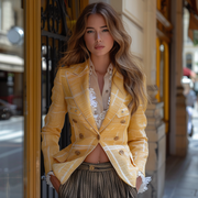 Fashionable And Elegant Women's Suit Jacket Casual Short Woolen Jacket