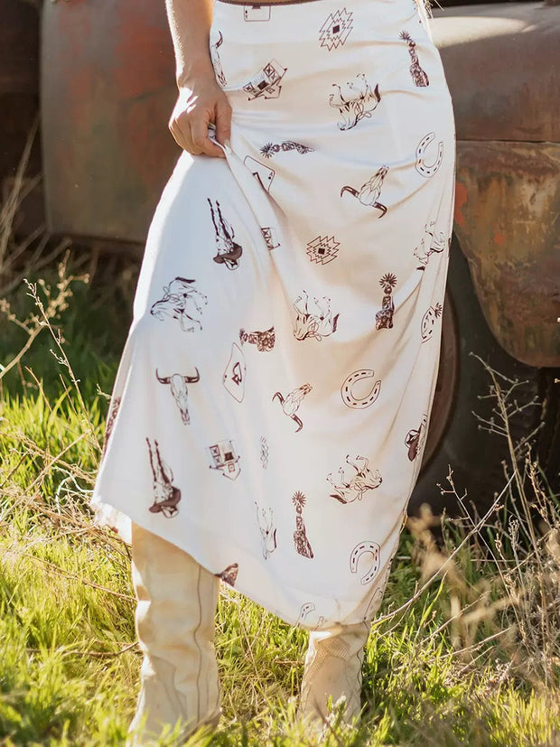 Wild Card Western Skirt