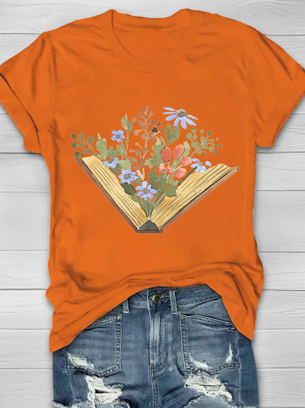 Wildflowers Book Print Women's T-shirt