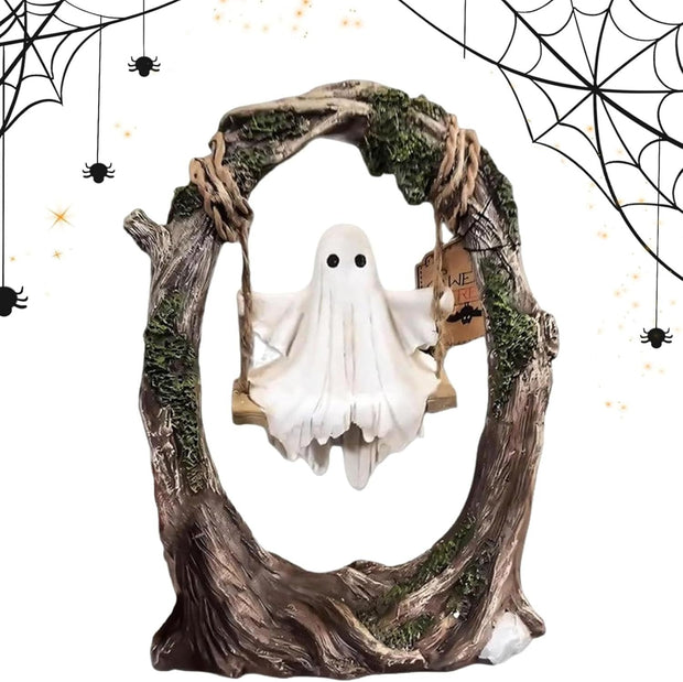 Halloween Swinging Ghost on Tree Swing🎃