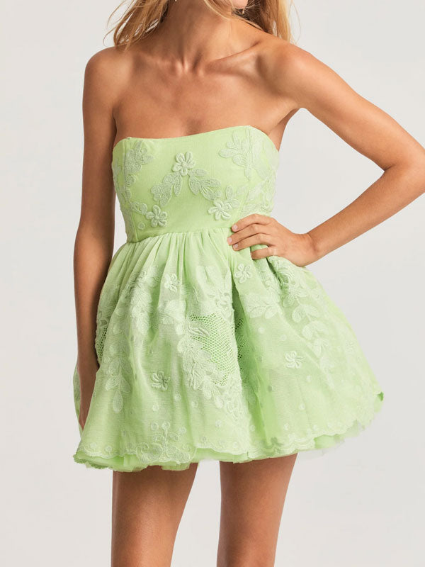 Sweatheart neck mini dress