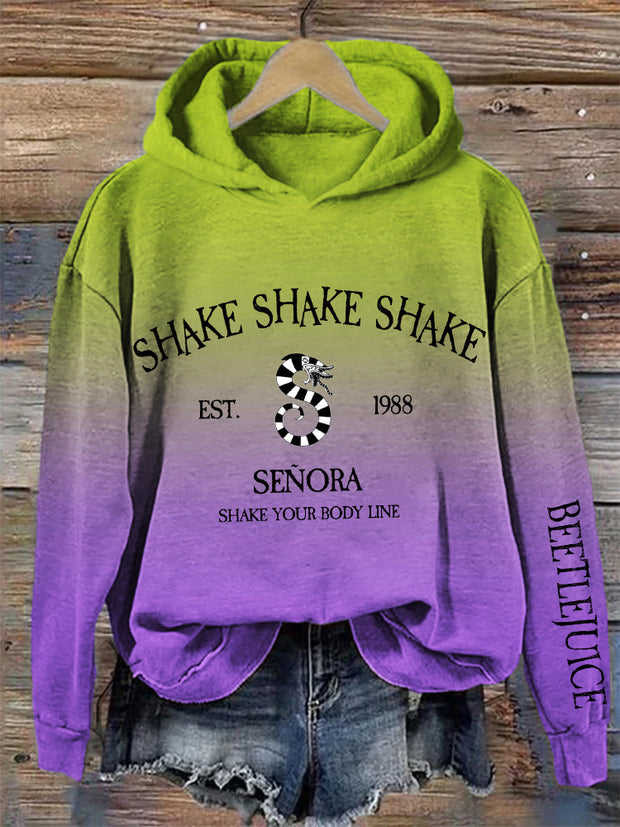 Shake Halloween Horror Movie Gradient Hoodie