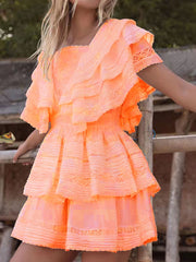 Ruffle lace dress