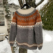 Vintage Icelandic Knit Jacquard Warmth Crew Neck Sweater(Unisex)