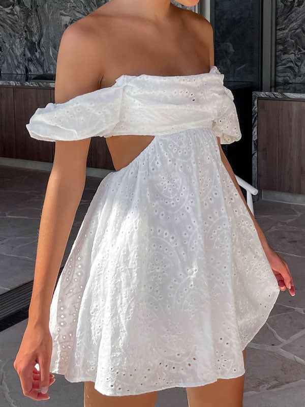 White embroidered dress