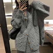 Temporary Twist Sweater Jacket Skirt Two -piece Suit