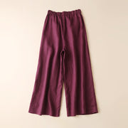 New style thin cotton and linen wide-leg trousers