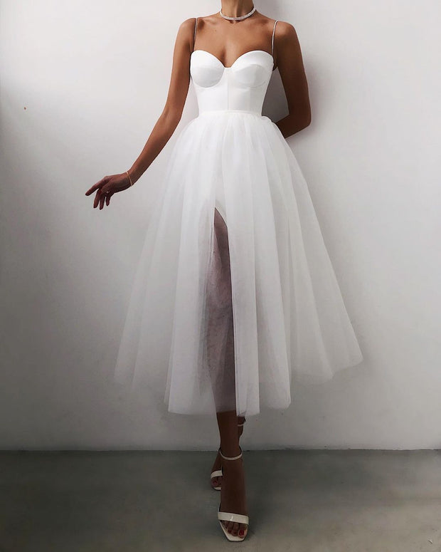 Thin straps midi dress