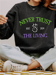 Halloween Horror Movie 2024 Vintage Washed Sweatshirt