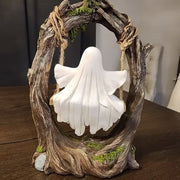 Halloween Swinging Ghost on Tree Swing🎃