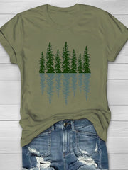 Trees And Reflections Print Women's T-shirt