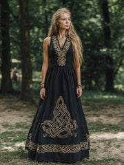 Women's Vintage Celtic Knot Art Tank Maxi Dress