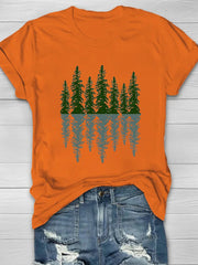 Trees And Reflections Print Women's T-shirt