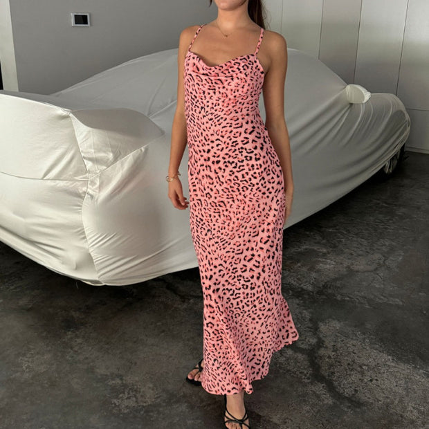 Pink Cheetah Maxi Dress