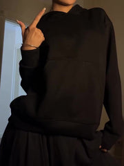 Casual Patchwork Mesh Diamond Hooded Sweatshirt