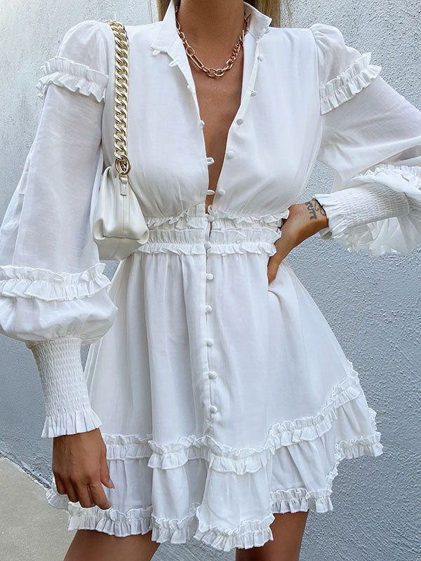 Long sleeve button dress