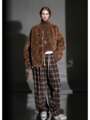 Reversible Suede Wool Coat for Women – Short Plush Jacket, Thick Warm Outerwear, Stylish Fall Winter New Arrival