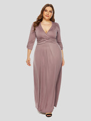 Plus Crisscross Ruched Maxi Dress