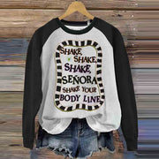 Never Trust The Living Shake Shake Shake Senora Halloween Movie Inspired Art Printed Casual Sweatshirt