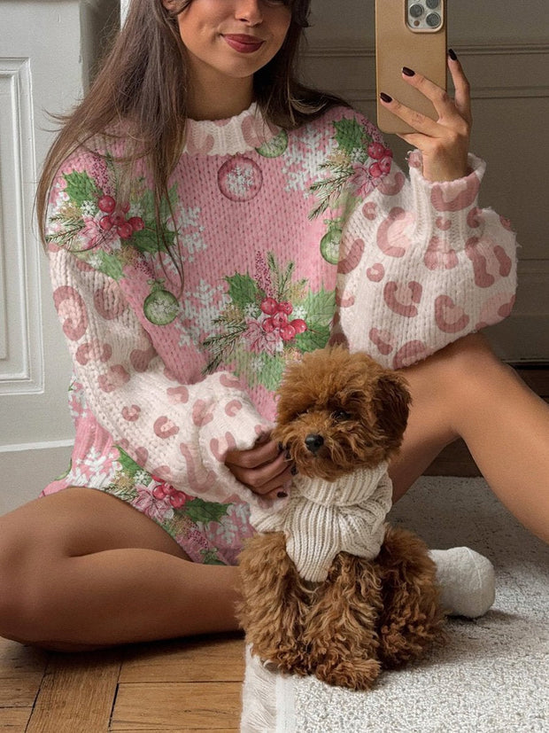 Women's Christmas Leopard Sweater