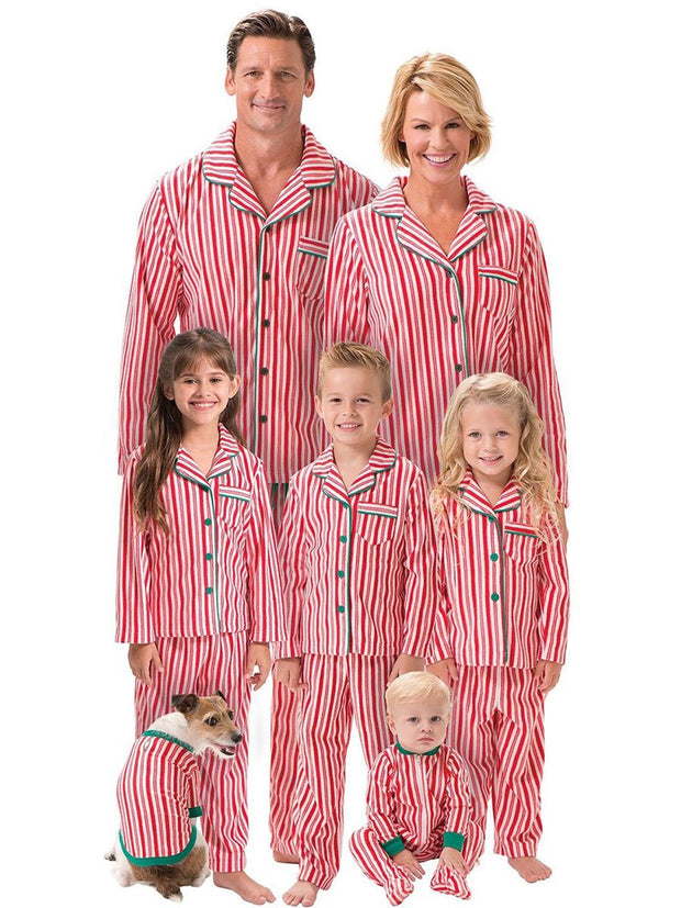 Christmas Striped Family Pajama Set