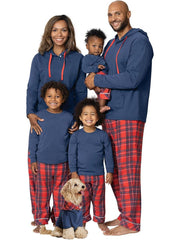 Christmas Plaid Print Family Long Sleeve Pajama Set