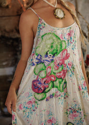 Applique Vianney Slip Dress 1434 in Bed of Roses by MP