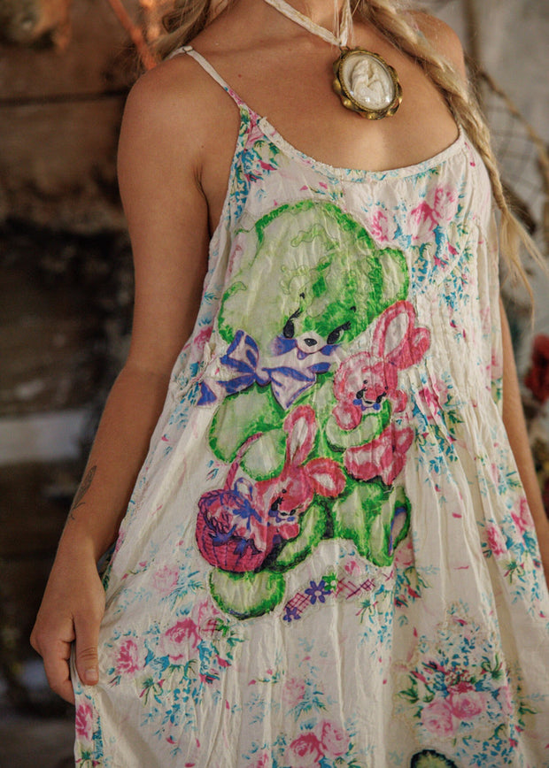Applique Vianney Slip Dress 1434 in Bed of Roses by MP
