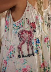 Applique Vianney Slip Dress 1434 in Bed of Roses by MP