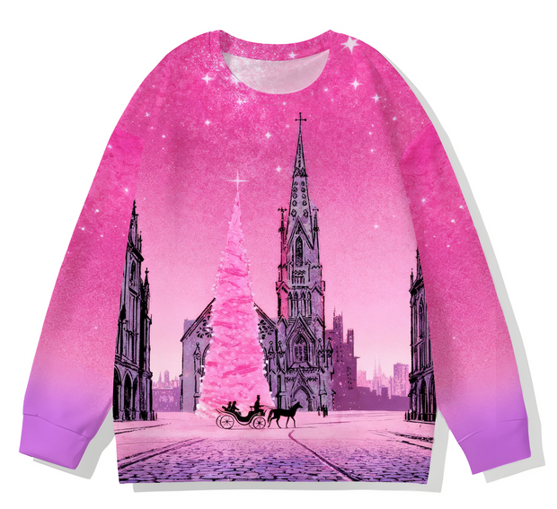 Christmas Jesus Printed Long Sleeve Casual Top
