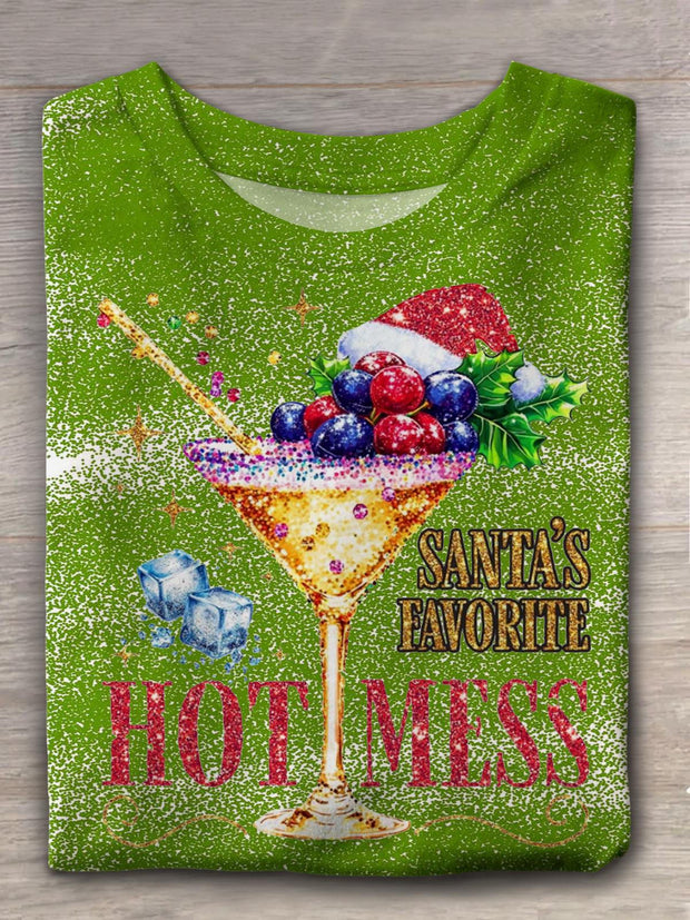 Santa's Favorite Hot Mess Crew Neck T-shirt