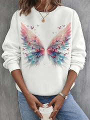 Women's Butterfly Long Sleeve Casual Top