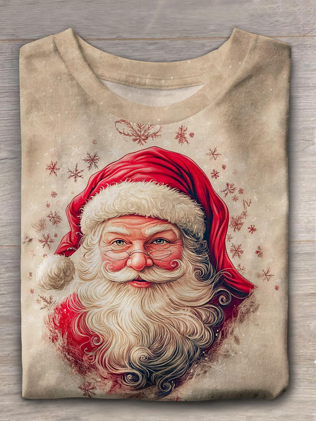 Santa Claus's Visit Christmas Crew Neck T-shirt