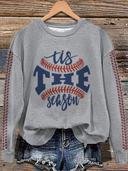 Women's Baseball Season Printed Long Sleeve Casual Top