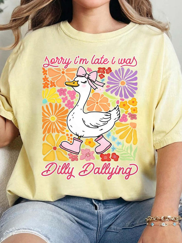 Funny Mama Goose Mother's Day Crew Neck T-shirt