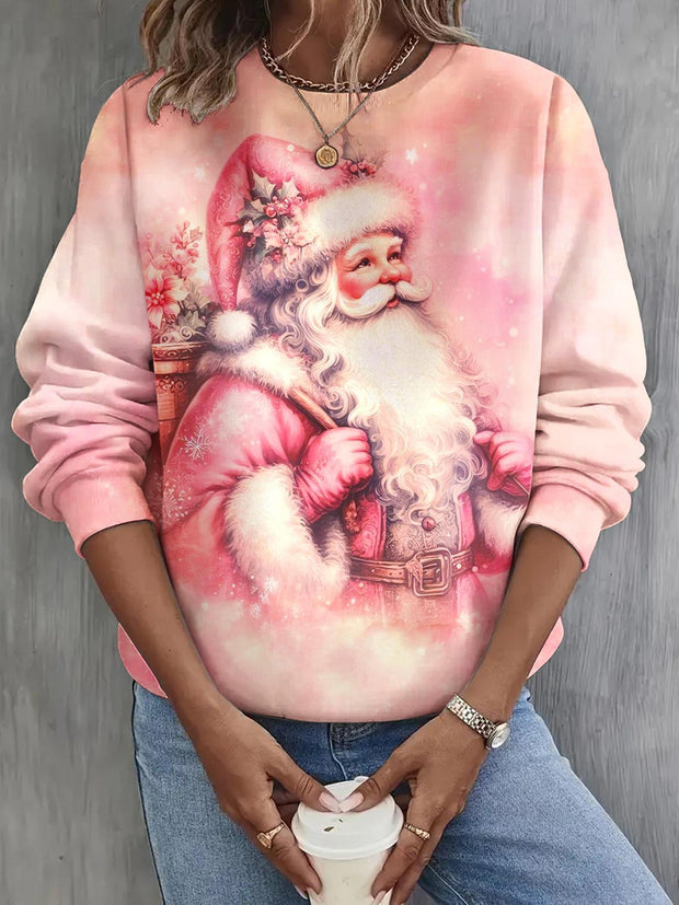 Christmas Santa Claus Long Sleeve Casual Top