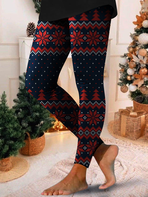 Women's Vintage Christmas Boho Style Print Leggings