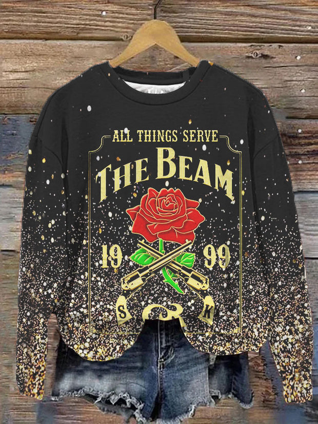 I Will Achieve Great Things Printed Long Sleeve Casual Top