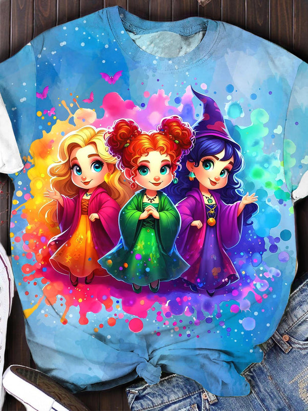 Sanderson Sisters Printed Crew Neck T-shirt