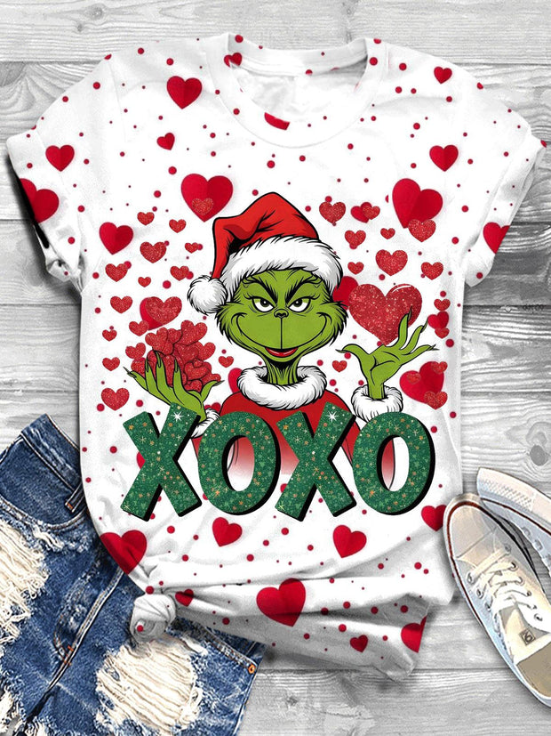 Green Monter Xoxo Valentines T-shirt